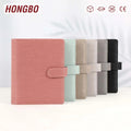 Hongbo Best Selling A5 Saffiano Leather Binder Agenda Cover Planner Available for 100 Envelope Savings Challenge Binder