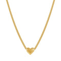 Nagosa Women Jewelry Brass Gold Vermeil Pruffy Heart Pendant Necklaces