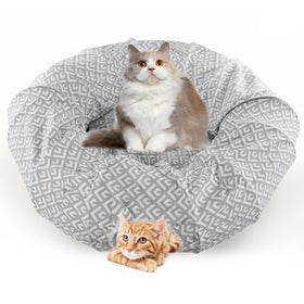 Hot Sale Eco-Friendly Cat Toy Tunnel Interactive Cat Toy Set Foldable Tunnel Pet Cat Collapsible Play Track Toy Bed