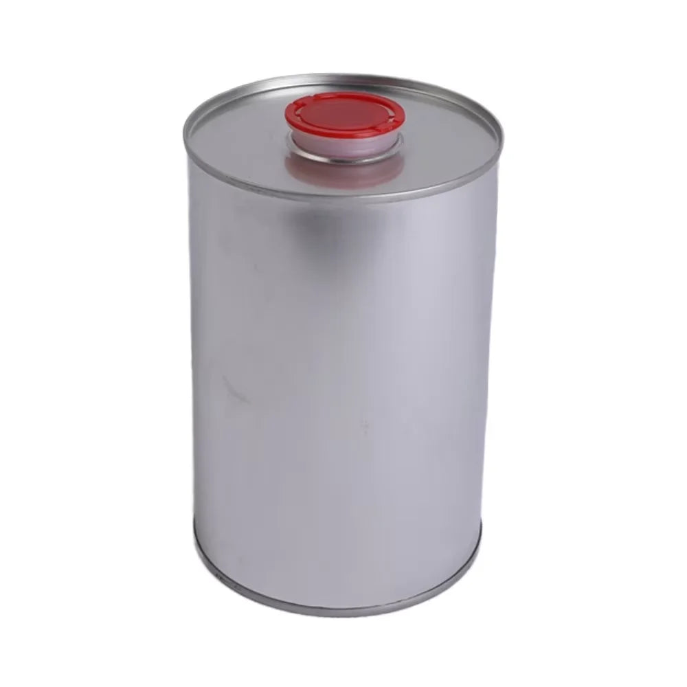 2L Round Metal Tin Can with Plastic Cap Factory-Direct 2L Oil Can with Plastic Cap Readiness for Use