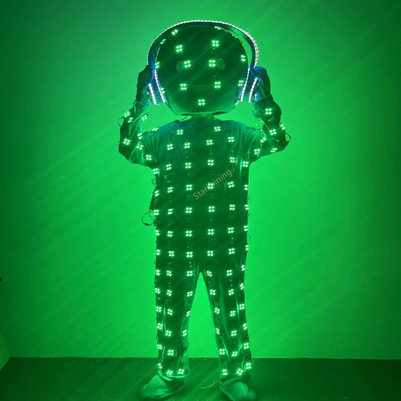 OEM Wholesales Creative Stage Performance Costume Cosplayer Wearing Luminous Clothes LED Robot Suits for Ballroom Nightclub Rave