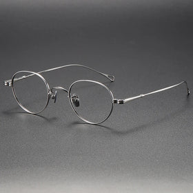 M5-Mod02 Classic Fasion Round Titanium Optical Glasses Frames Unisex for Women Men