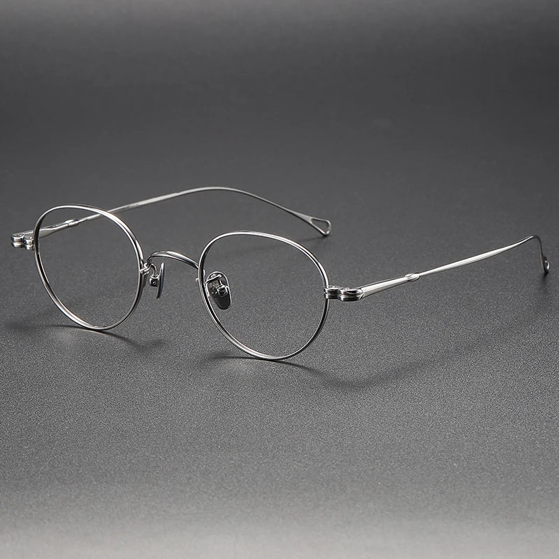 M5-Mod02 Classic Fasion Round Titanium Optical Glasses Frames Unisex for Women Men