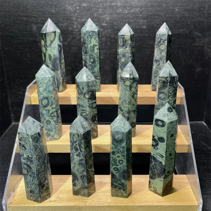 Wholesale Natural Healing Wand Gemstone Kambaba Jasper Crystal Tower Point for Decoration Fengshui
