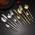 Luxury Pointed Tail Hammer Pattern Silverware Flatware Set 304 Stainless Steel Steak Knife Fork Spoon Restaurant Cutlery Set