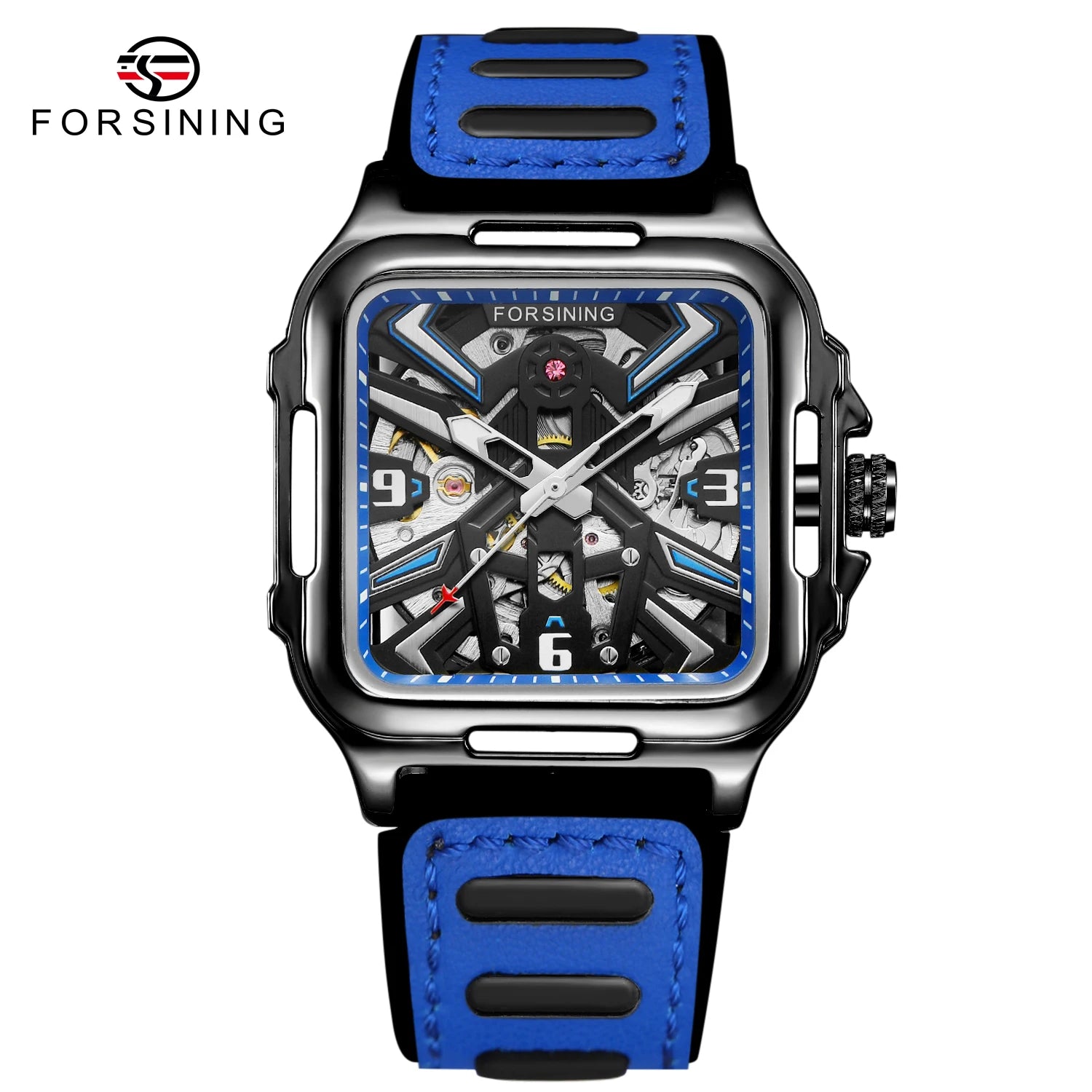 Forsining New Relogio Masculino 3D Hollow Out Dial Custom Skeleton Automatic Men Watch  for Men's Luminous Watches Mechanical