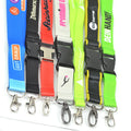 Personalized Custom Sublimation Printed Logo Breakaway Hook Neck Lanyard with Keychain Strap Polyester