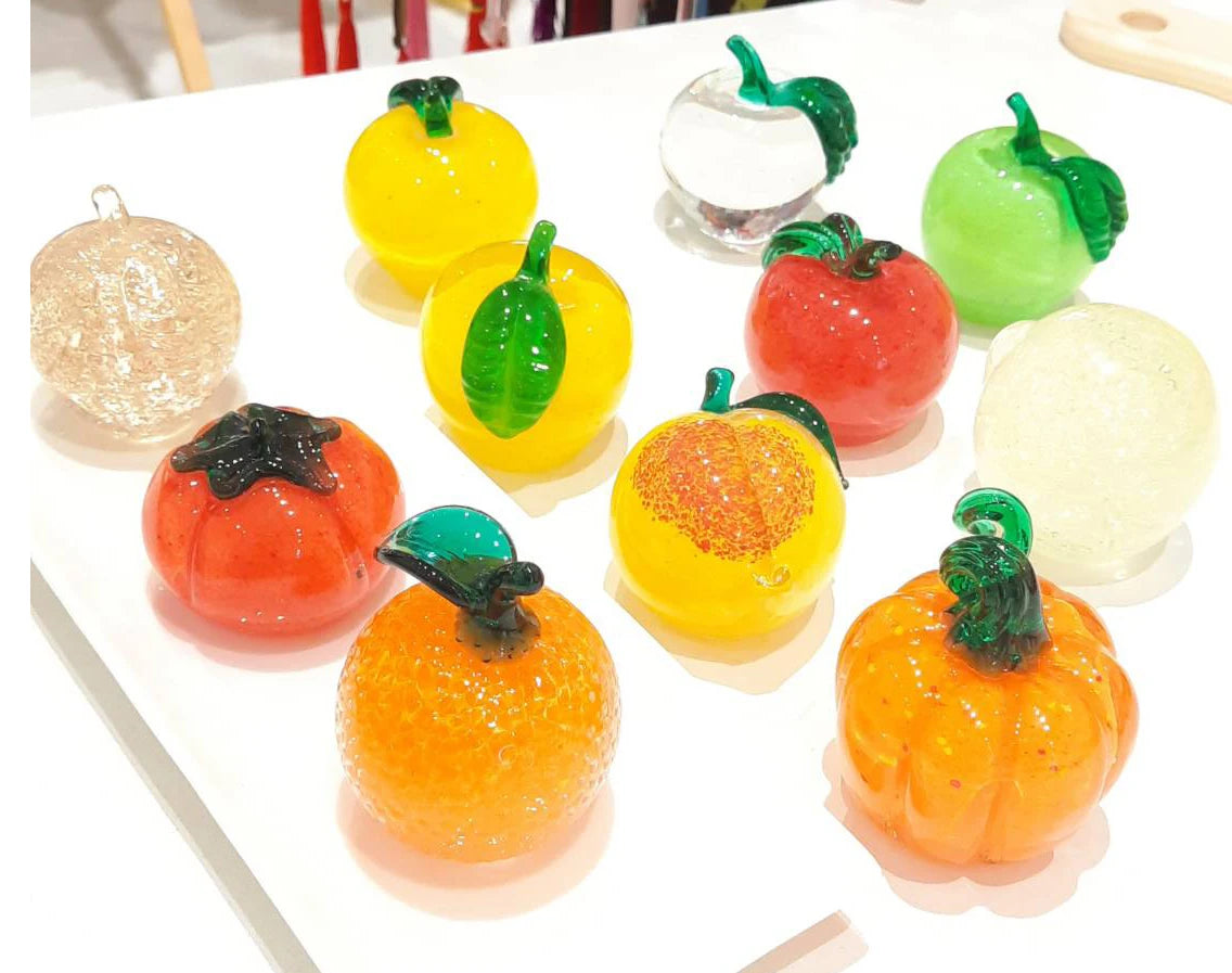 Dome Figurines Collectible Craft Glass Fruit Handmade Lampworking Pumpkin Folk Art Promotional Gift