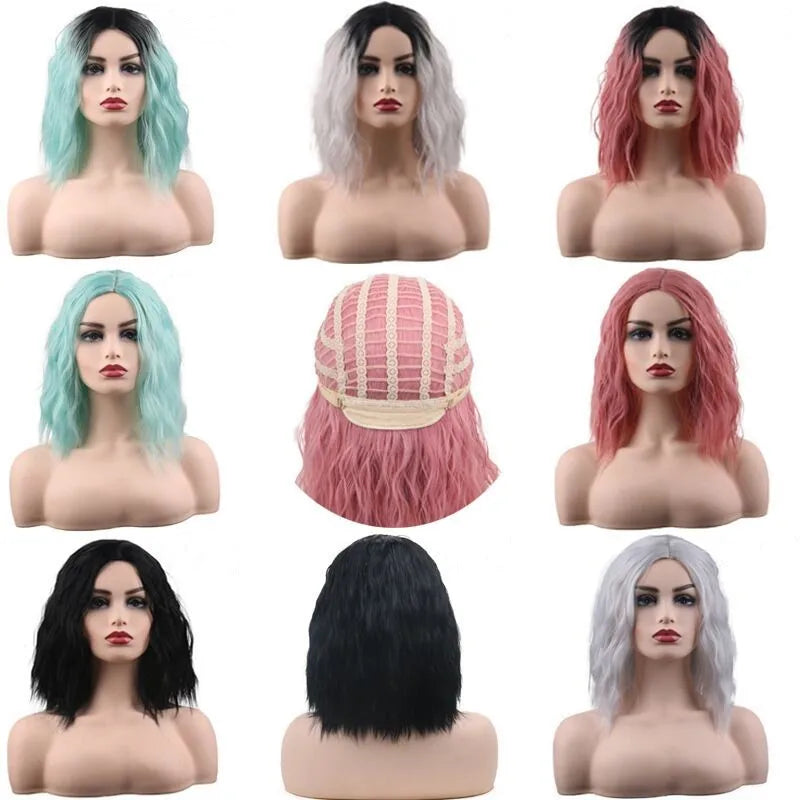 New High Temperature Fibres Ombre Colors Party Fancy Dress Costume Synthetic Wigs HPCS-0055