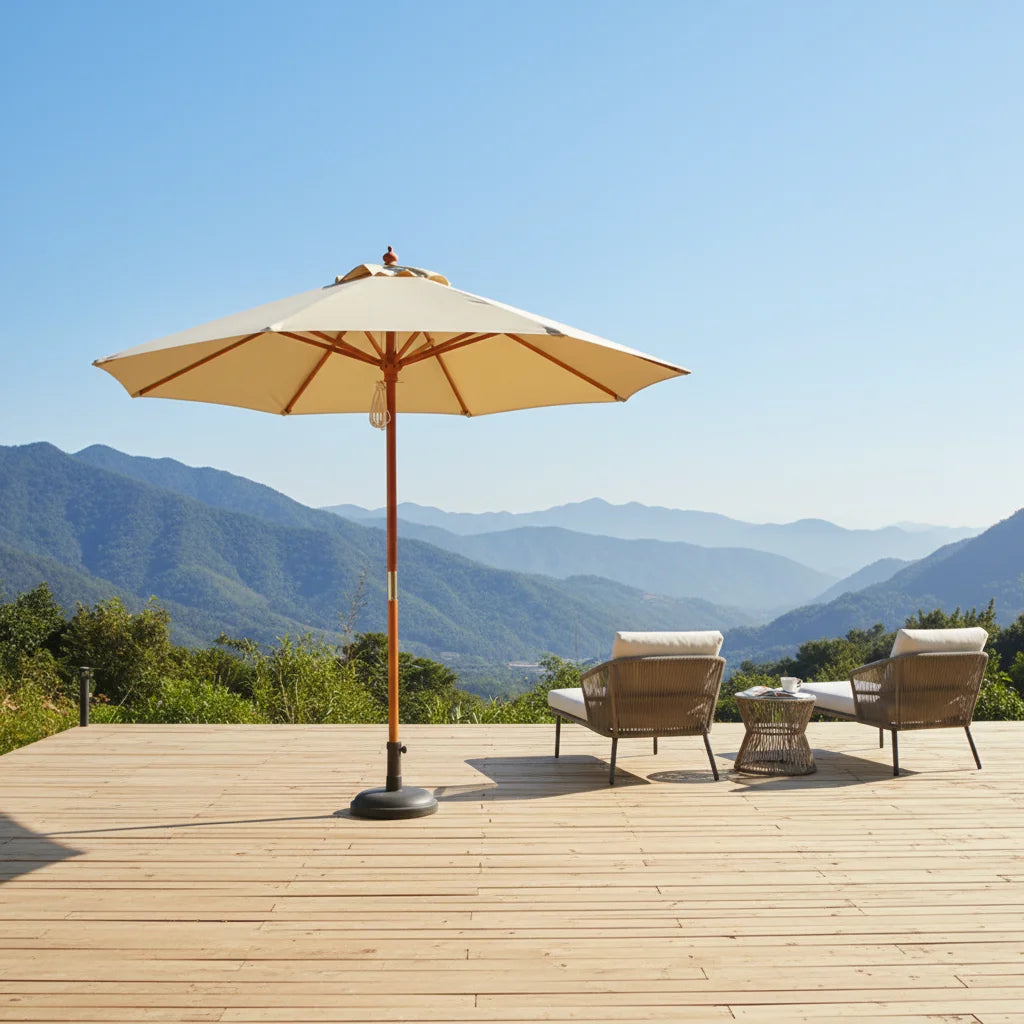 High Quality Modern Waterproof Aluminum Hanging Market Umbrellas for Hotel Beach Garden Patio Outdoor Furniture Parasol Bases