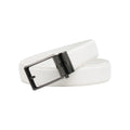 White Custom Length Micro-Adjustable PU Leather with Steel Buckle Genuine Leather Gift Set Box-for Jeans Golf Belts Men