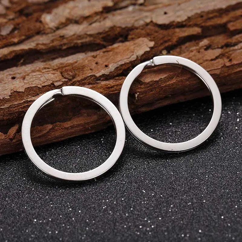 Stainless Steel Mirror Polishing Key Chain Rings/Ring Flat Key Rings/Split Keyrings Keyholder Flat Split Key Ring