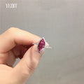 Silver 925 Original 1-2 Carat Brilliant Cut Diamond Test Past Pink Horse Eye Shape Moissanite Ring Wedding Gift Fine Jewelry