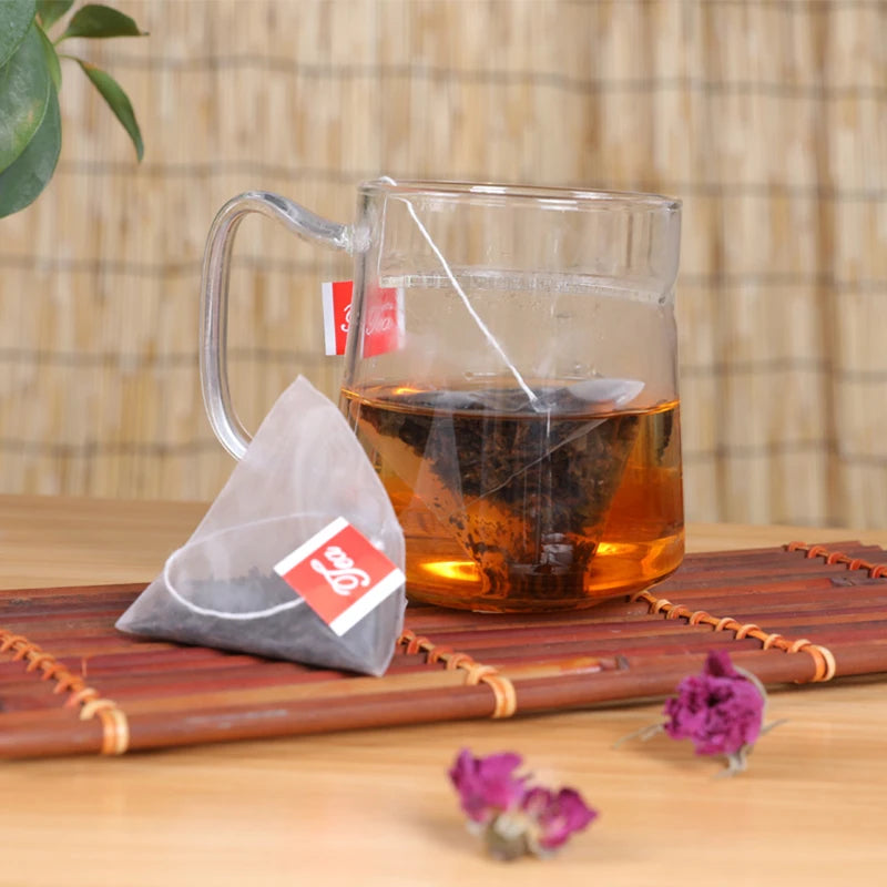 1000pcs/pack Biodegradable Drawstring Individual Custom Nylon Empty Tea Packaging Bag with String