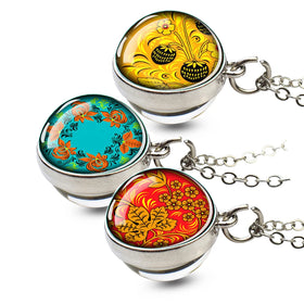 Spring/Summer Cute Flower Clavicular chain Fashion Crystal Ball Pendant Jewelry Customized Womens Necklace