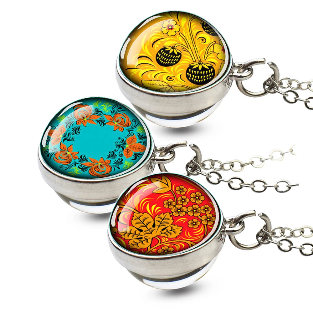 Spring/Summer Cute Flower Clavicular chain Fashion Crystal Ball Pendant Jewelry Customized Womens Necklace