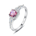 Dainty Fine Jewelry 925 Sterling Silver Square Shape Gemstone Engagement Diamond Rings for Women