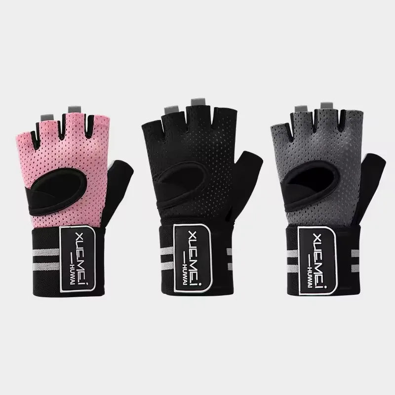 Anti-slip Exercise Custom Weightlifting Fitness Half Finger Men Women Gym Sports Gloves