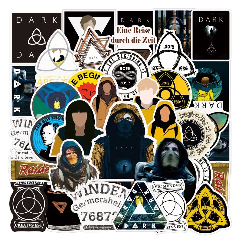 50Pcs Dark America TV Show Scary Movies Film Cool Graffiti Sticker for Promotion Gift Phone Car Bike Laptop Custom Stickers