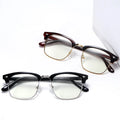 Blue Light Blocking Glasses 1 Pack Photochromic Sunglasses for Men Women Vintage Half Frame Eyeglasses