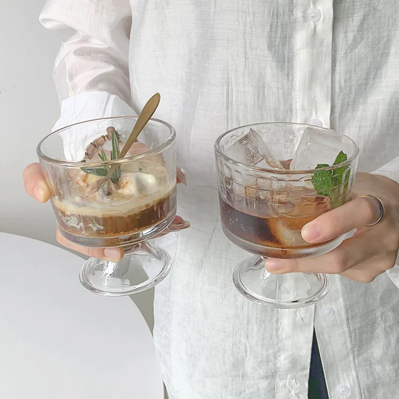 Ins Ice Cream Cup High-value Simple Yogurt Dessert Cup Pudding Glass