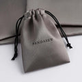 PandaSew Custom Logo Printed Satin Jewelry Pouch Hair Shoes Dust Cloth Cosmetic Drawstring Bag