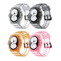 Transparent Breathable Fullbody TPU Smart Watch Strap Case 40mm 44mm Pin Buckle 22cm Band