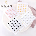 Ason Jewelry Fashion PVD Gold Plated Stud Earrings 4mm-8mm Size Stainless Steel Simple Kids Square Stud Earrings