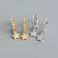 High Quality Classic New Design INS 925 Sterling Silver Jewelry Cute Star Charm Drop Earrings Women