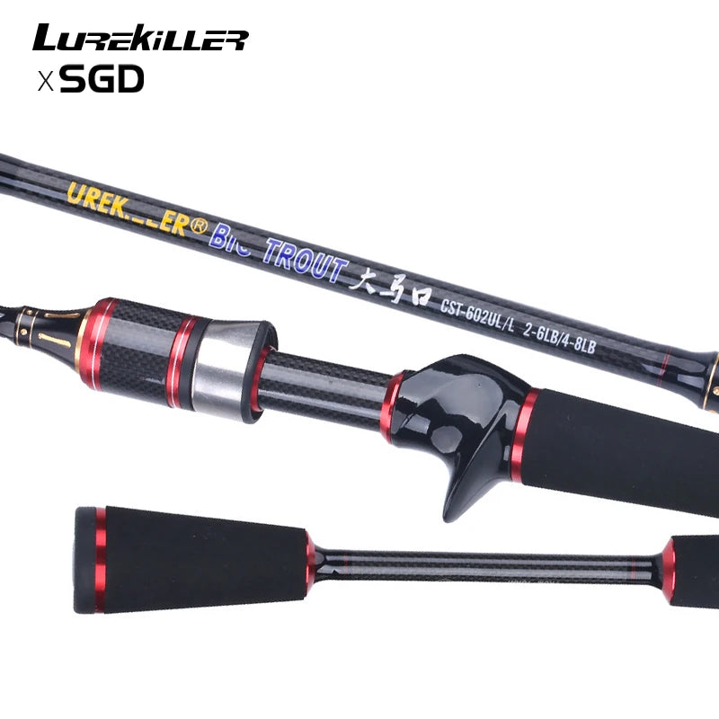 Lurekiller Big Trout 602 1.8 m Lure Fishing Rod Peche 2 Tips Power High Carbon 2 Sections Spinning Baitcasting Ultra Fishing Rod