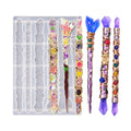Magic Wand Resin Molds Silicone with 6 Different Shape Resin Molds for Keychain Decoration Cosplay