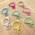 Little Bear Colorful Lobster Clasp Keychain Metal Bear Lobster Clasp Hook KeyRings Connectors for DIY Jewelry Making Accessories