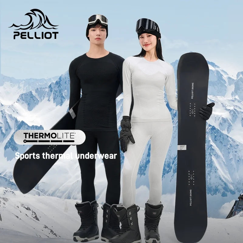 PELLIOT Soft Anti-static Winter Ski Snow Wear Base Layer Breathable Functional Warm Thermal Underwear Sets Men's Long Johns