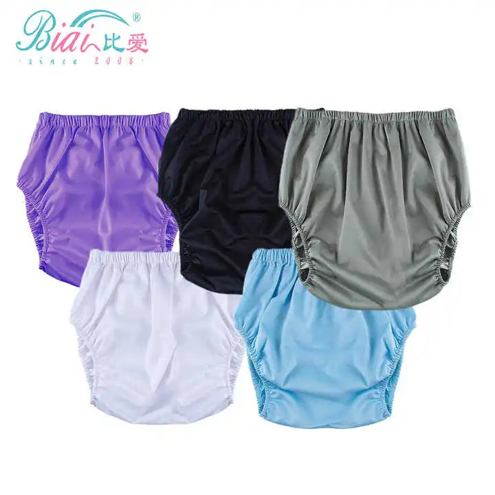 Washable Single Layer TPU Fabric Adult Elderly Nursing Diaper Noiseless Leak-proof Outer Wearable Underwear Waterproof