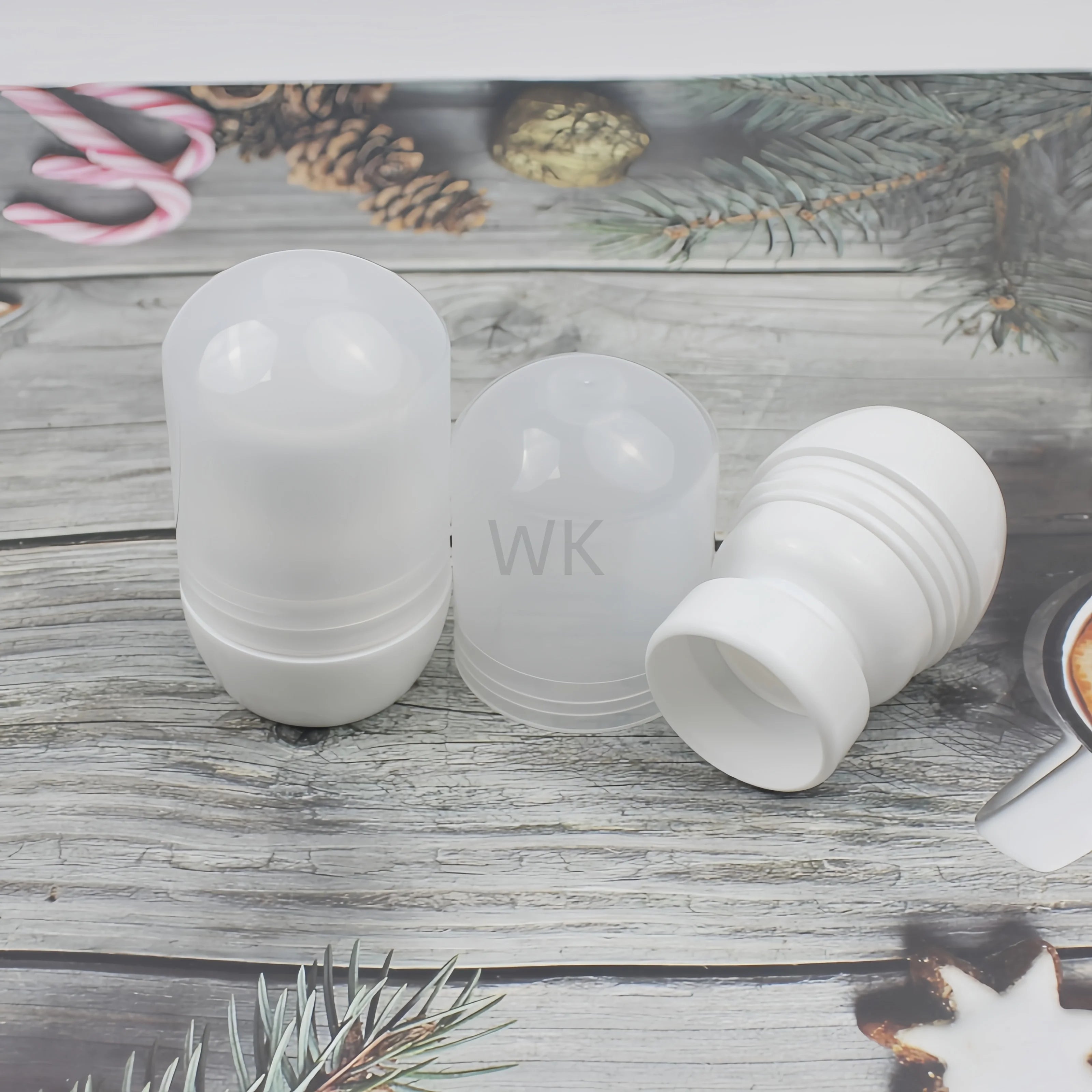 PE Material Gourd Shape 50-60ml Deodorant Container Roll on Deodorant Plastic Roller Ball Bottle for Antiperspirant