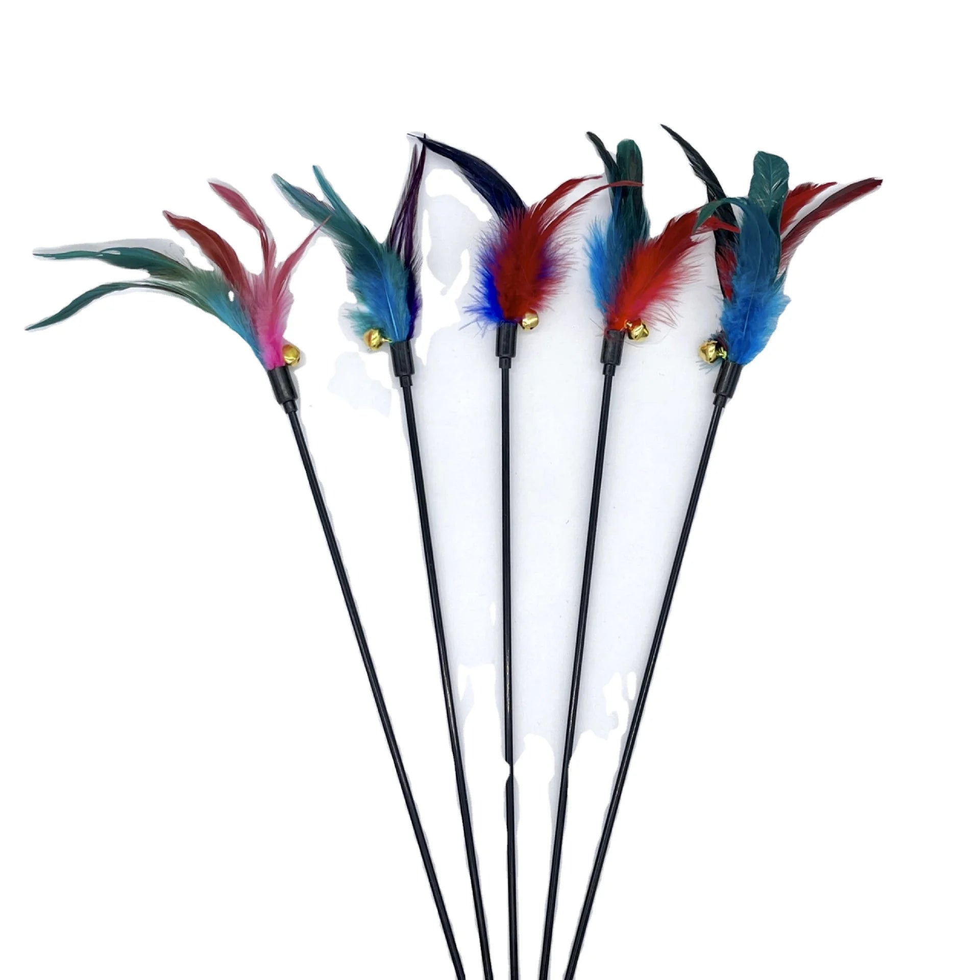 Interactive Playing Cat Toys Teaser Cat Feather Toy Cat Teaser Stick