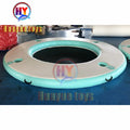 3x3x0.2m Round Teak Drop Stitch Water Pontoon Platform Inflatable Yacht Island Floating Dock