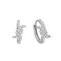 Rope Earrings Real 925 Sterling Silver Twisted Knot Small Cubic Zircon Designer Hoops for Women Fine Jewelry Wholesale