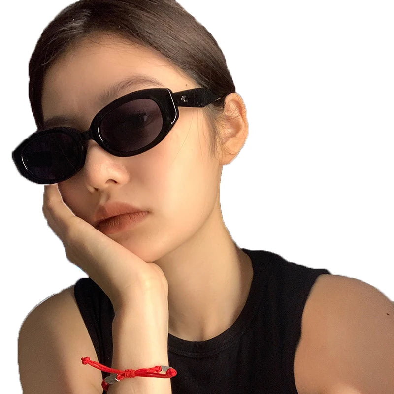 STORY KDD3314 Ins Fashion Vintage Oval Sun Glasses New Arrival Women Small Frame Shades Cat Eye UV400 Sunglasses for Ladies