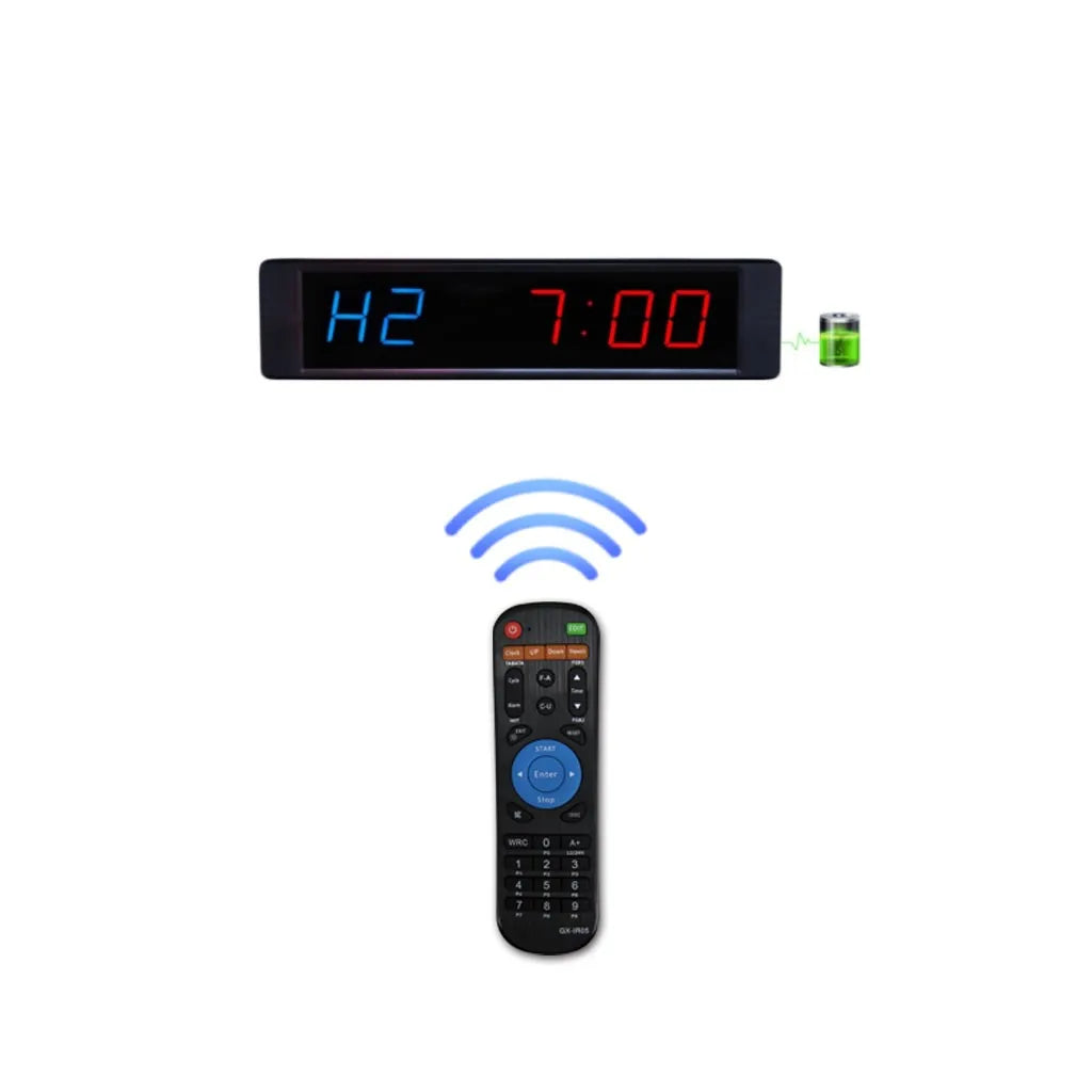 Remote Control Built-in Rechargeable Battery Magnetic Digital Countdown Clock LED Fitness Interval Workouts Timer for Gym Garage