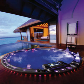 Perfect Phoebe Deluxe Hotel Villa Balcony 7 Person European Design Freestanding Hydro Massage Hot Tub Outdoor Spa Tub CE