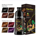 Permanent Easy Use Black Full Colors Hair Color Shampoo Volumizing Herbal Mild Hair Dye Cover White Natural Plant Hair Dye