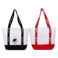 Custom Logo Printed Handle Fashion Canvas Tote Reusable GYM Bags with Two-Tone for Shopping & Beach