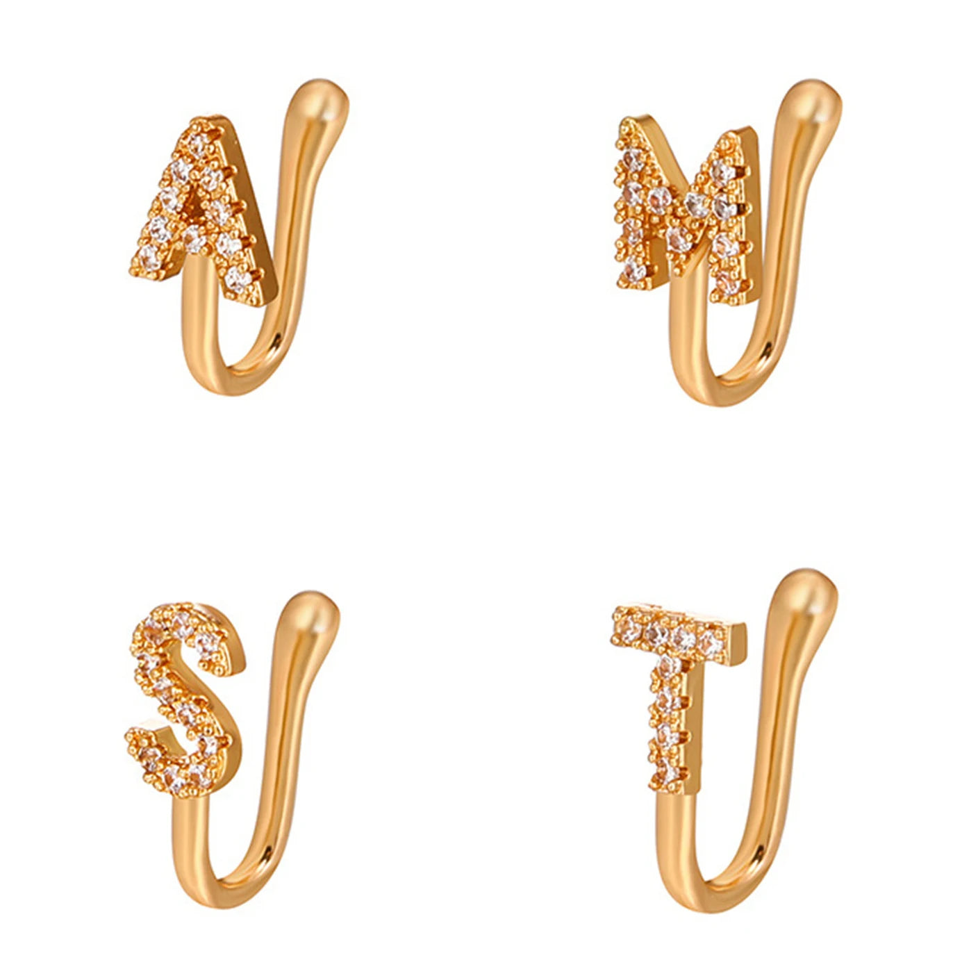 Fashionable Copper U-Shaped Nose Clip Rings Nose Piercing-Free Jewelry for Women for Wedding Engagement or Gift