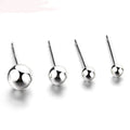 New Hot Fashion 925 Sterling Silver Small Round Earrings for Women Girls Gift Fashion Statement Jewelry Korean Earrings