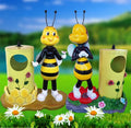 Large Musician Bee Sculpture Fiberglass Animal Figurine Art Design Animal Sculpture for Mall Decoration