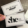 Whole Sale Printing Design Business Cards with Custom Visiting Card Printing Flat Thank You Card Letterpress logo