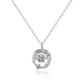 925 Sterling Silver Moissanite Diamond Pendant Necklace Luxury Female Clavicle Chain with Beating Heart Bag Accessory