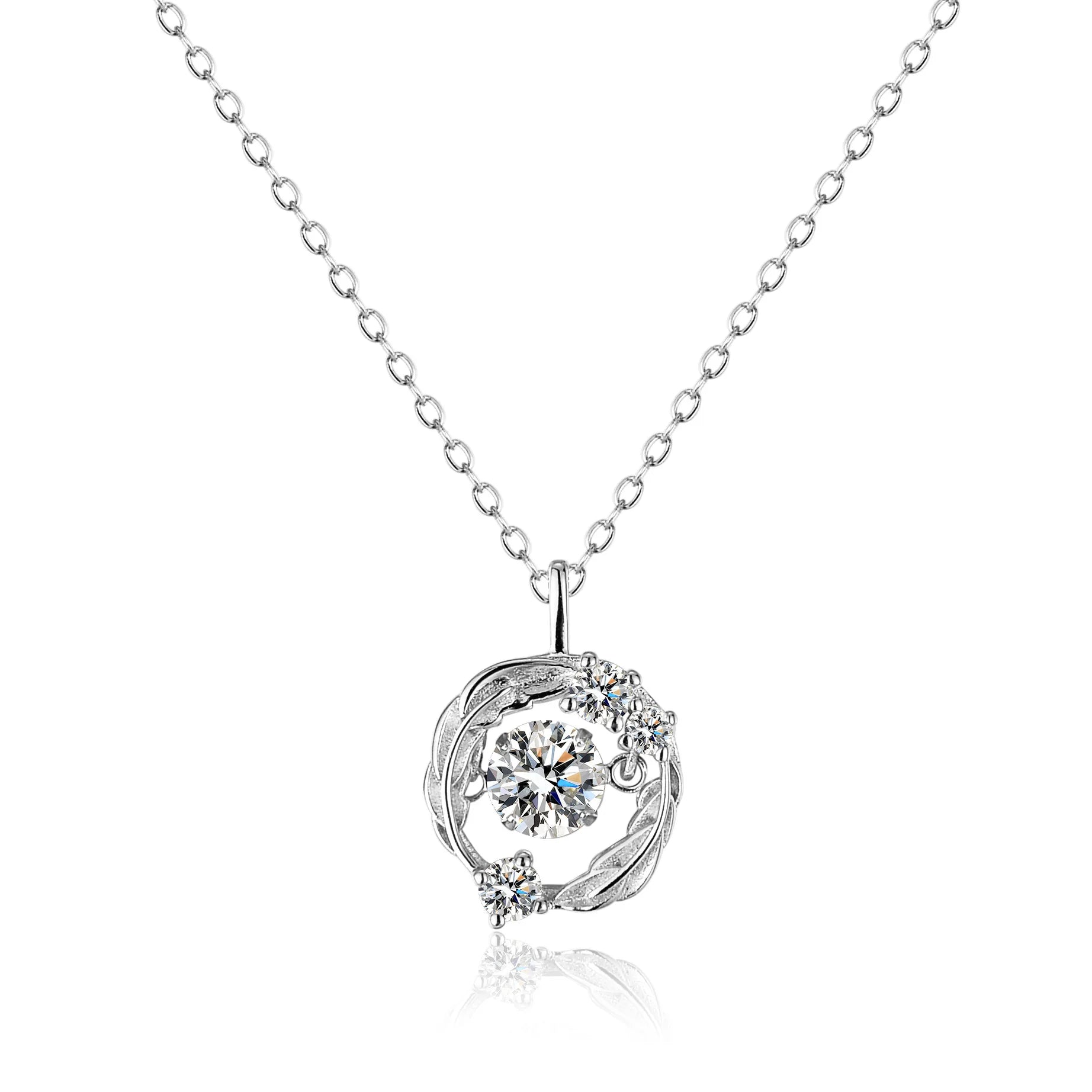 925 Sterling Silver Moissanite Diamond Pendant Necklace Luxury Female Clavicle Chain with Beating Heart Bag Accessory