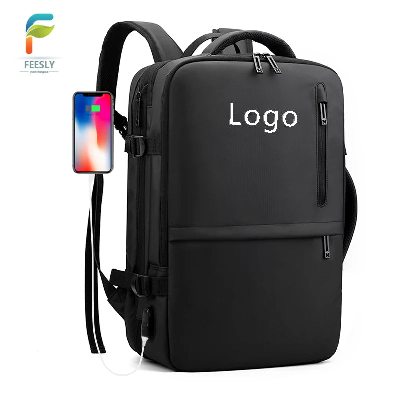 Men's Laptop Backpack USB Travel Zipper Bags Smart Waterproof Business Fashion Backpack for Work